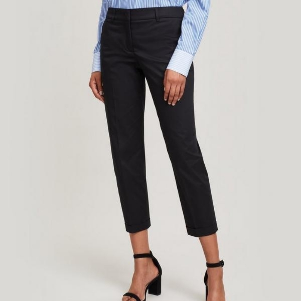 Piazza Sempione Violette black cotton pants